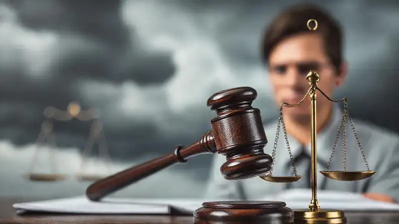 Contrato legal serio bajo tormenta