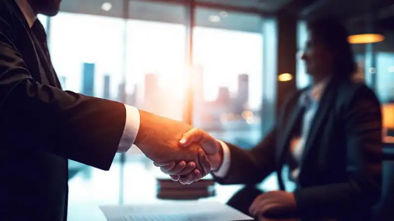 Reunión corporativa moderna y profesional