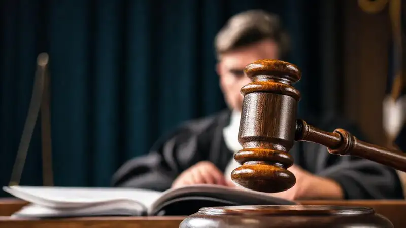 El juez preside una sala formal