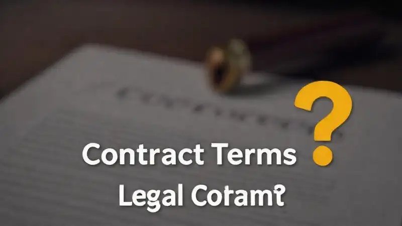 Contrato profesional con interrogante y términos