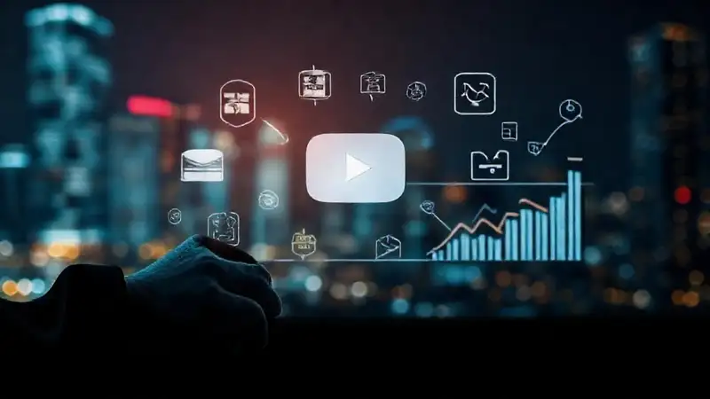 Análisis digital profesional, oscuro y serio