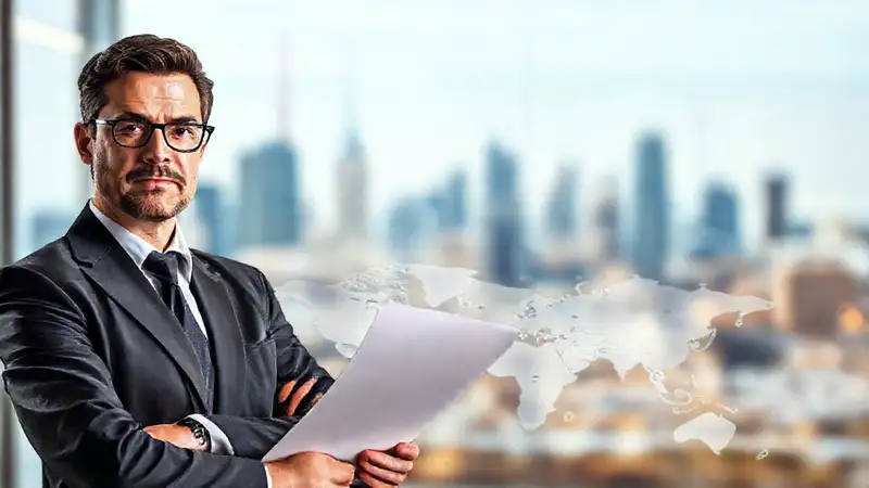 Abogado asesorando en trámites legales globales