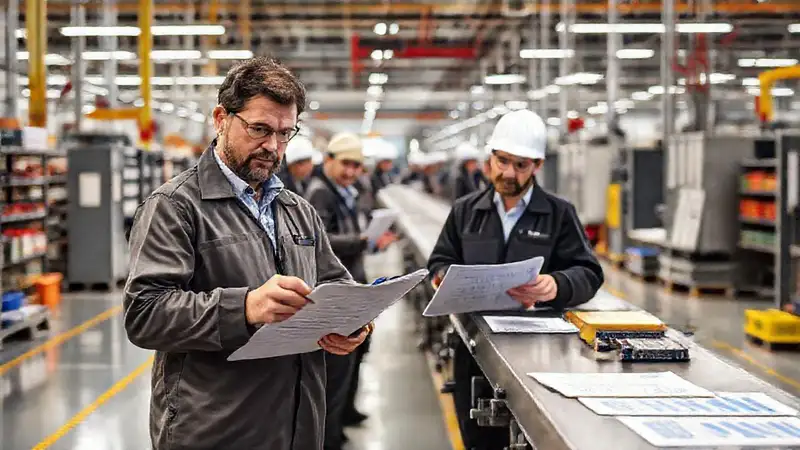 Control de calidad en fábrica profesional