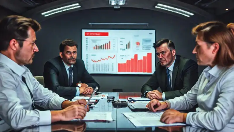 Reunión corporativa: crisis y negociación urgente