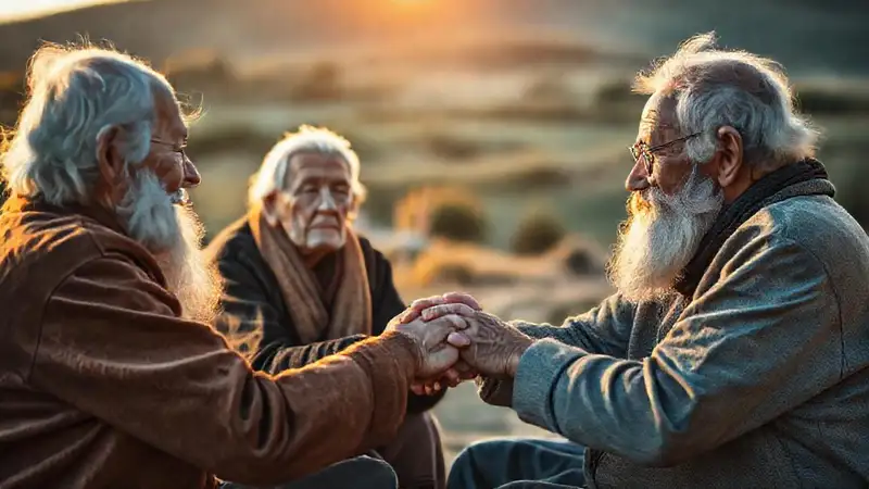 La comunidad anciana compartió un compromiso sereno