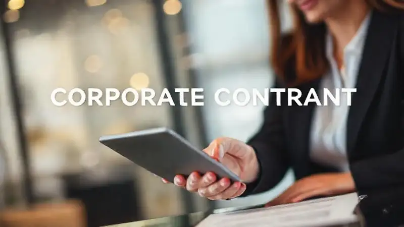 Una ejecutiva firma un acuerdo digital