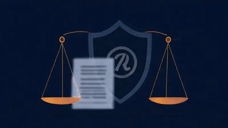 Protección legal digital, concepto profesional y serio