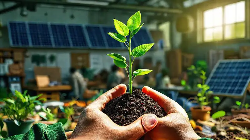 Creatividad sostenible construye un futuro brillante