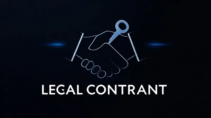 Contrato profesional, diseño corporativo azulado