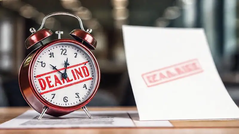 Plazo urgente en documento profesional