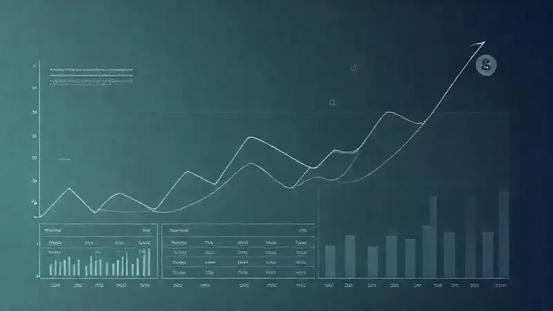 Gráfico financiero moderno e informativo