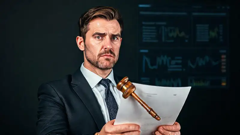 Un profesional juzga contratos legales digitales