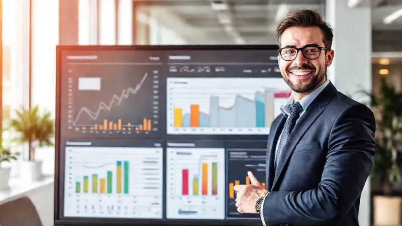 Éxito visual y análisis empresarial moderno