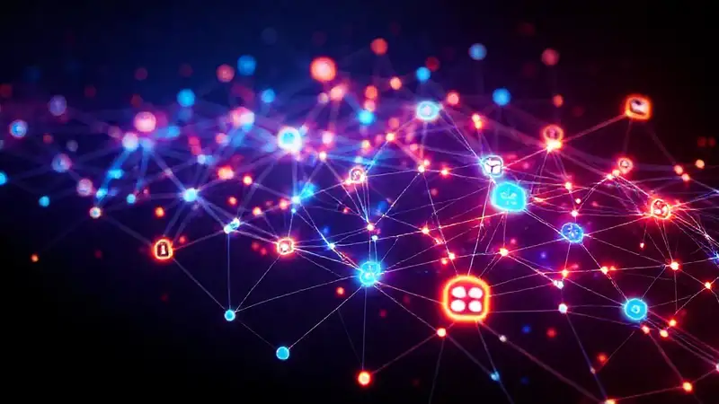 Red digital vibrante e interconectada