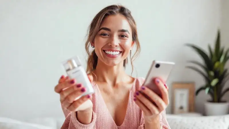 Influencer promociona productos con estilo moderno