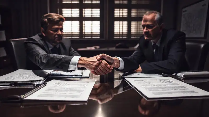 Negociación tensa en un ambiente profesional