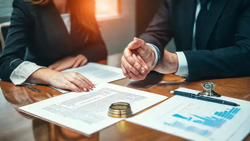 Acuerdo profesional, confianza y garantía sellada