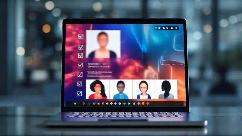 Una interfaz webinario digital moderna y limpia