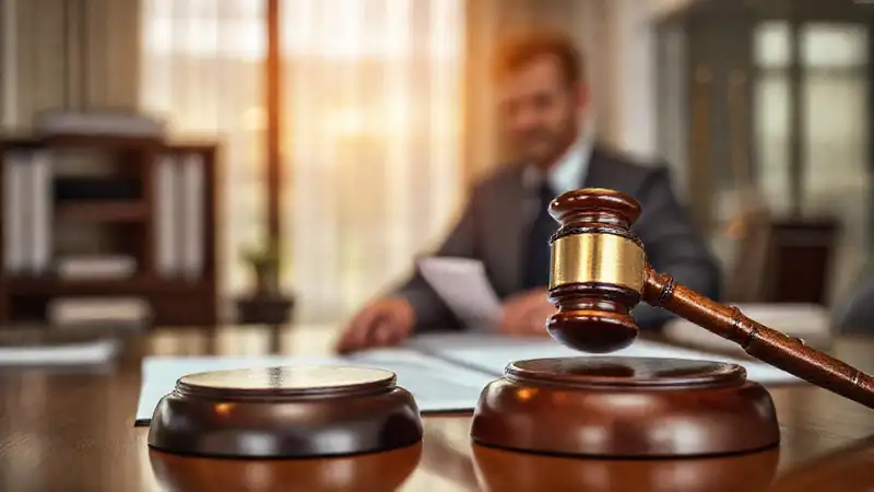 Un profesional evalúa un contrato serio