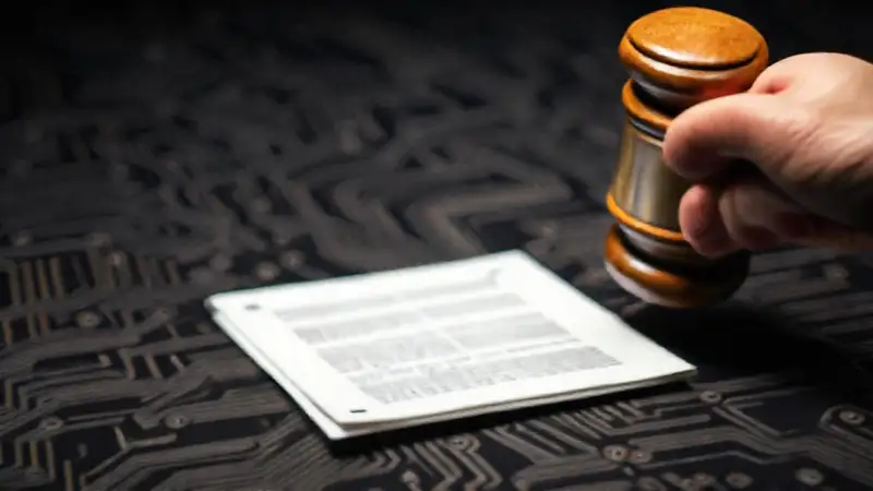 Juicio legal complejo y sombrío