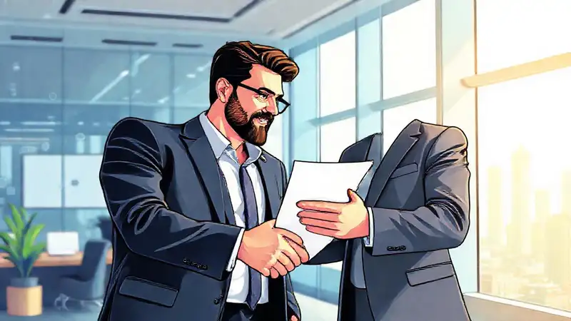 Marketing profesional ilustra contratos y éxito