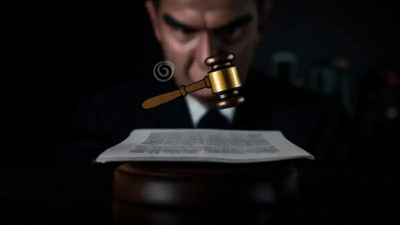 Documento legal serio, enfoque nítido