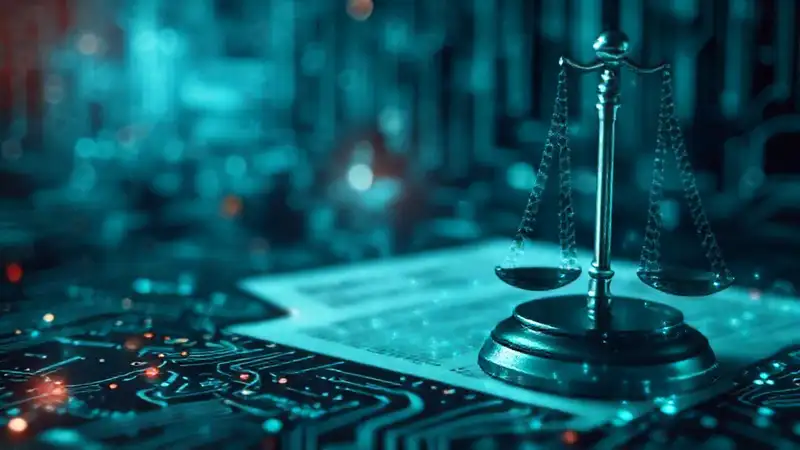Datos legales digitales y futuristas oscuros