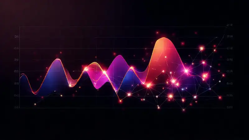 Gráfico financiero complejo, visualmente impactante y elegante