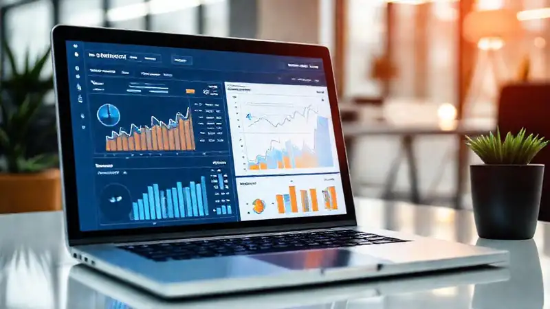 El informe digital muestra datos brillantes