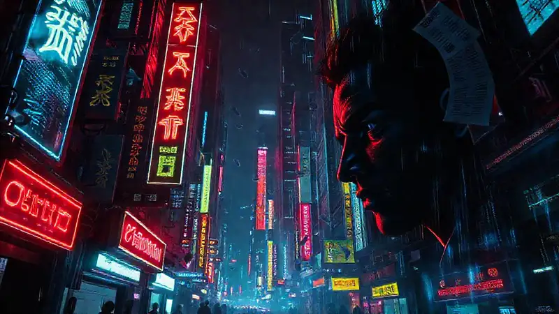 Ciudad cyberpunk digital