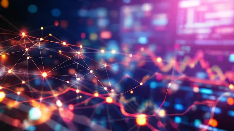 Visualización de datos futurista y vibrante