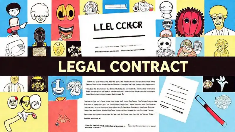 Un contrato divertido con íconos pop