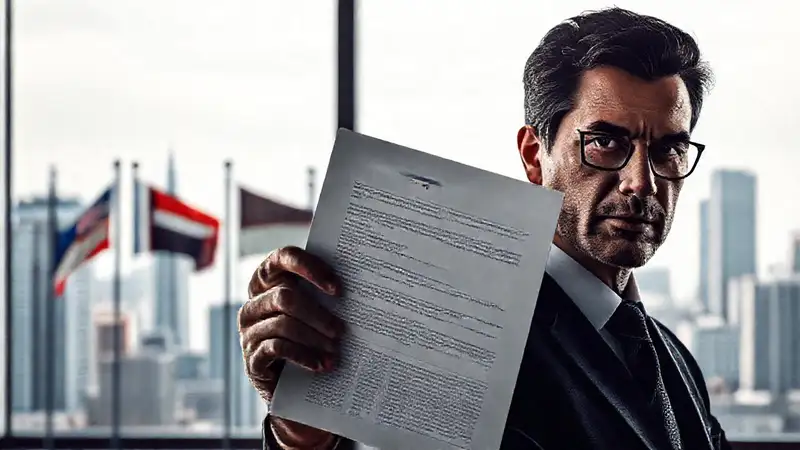 Abogado profesional en documento internacional