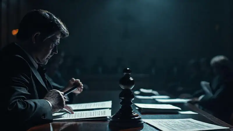 Un tribunal sombrío y amenazante juzga