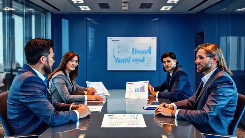 Reunión corporativa: planificación estratégica y documentos
