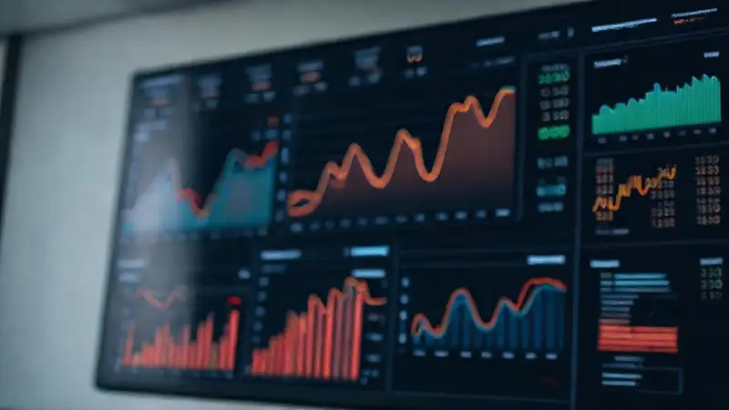 Panel analítico muestra datos financieros serenos