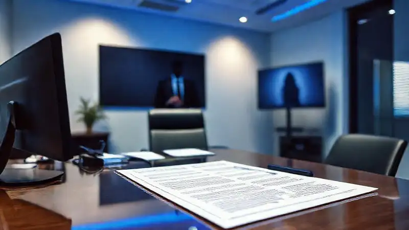 Abogado digital analiza contrato sereno