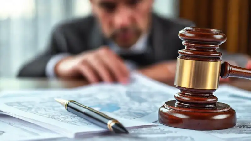 Documentos legales en ambiente corporativo serios